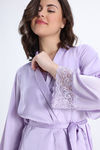 Zivame Luxe Satin 4 Pc Sleep Set - Purple Heat — thumbnail 7